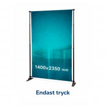 Flex Wall textiltryck 1400 x 2350 mm monterat i justerbart stativ – endast tryck