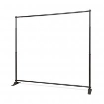 Sidovy av stativkonstruktion på FlexWall mässvägg