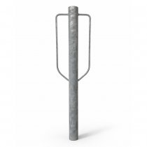 Cykelpollare Citypro Ø76 mm galvaniserad för nedgjutning