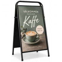 Gatuställ Easy 70x100 svart med kaffeaffisch