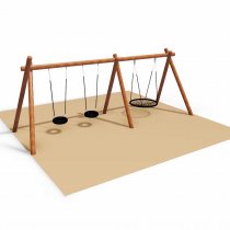 geliega kompisgunga med två gungplatser