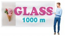 Vepa banderoll "GLASS" med egen text