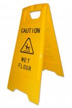 Städskylt som varnar om vått golv