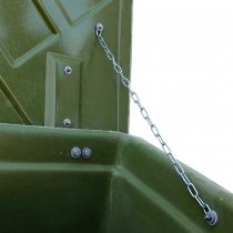 Svart sandbehållare 130 liter med lock