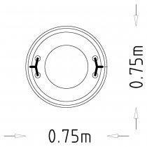 Bildäcksgunga Bimp diameter