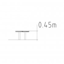Sofiero svängd parkbänk small 90° - Platsgjutning