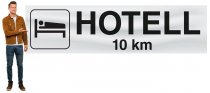 Vepa banderoll "Hotell" vägskylt