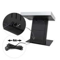 Närbild av USB-port och strömkabel på digital informationsdisk, 4 meter kabel