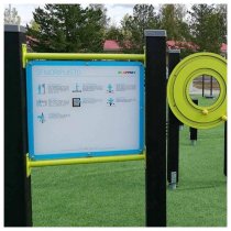 Användarvänlig informationsskylt för träning