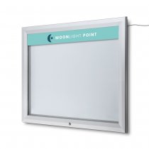 Outdoor Lockable Showcase Illuminated Logo With Gas Spring 8xA4 Whiteboard