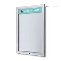 Outdoor Lockable Showcase Illuminated Logo With Gas Spring 9xA4