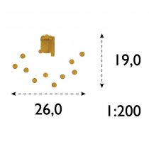 Irion trästol inkl. 10 träkubbar