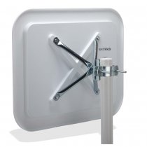 Baksida och fäste av isfri trafikspegel 40x60cm med reflexkant för utomhusbruk