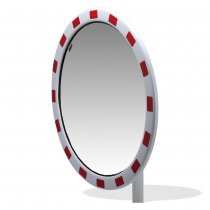 Isfri vägspegel 80 cm diameter i rund modell med reflex