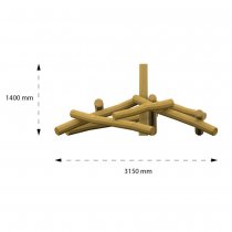 Riara pyramid av trästockar - Robina