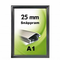 Snäppram A1 25 mm - Antracitgrå
