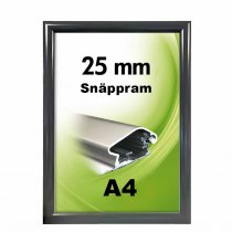 Snäppram A4 25mm- Antracitgrå