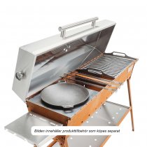 Stor kolgrill i cortenstål med tillbehör