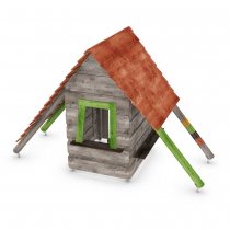 naturlek lekhus med många lekmöjligheter