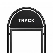 logotryck två sidor för gatupratare och trottoarställ