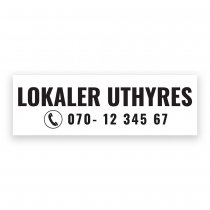Vepa Lokaler uthyres färdig banderoll 4x1,3 meter