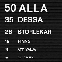 Lösa bokstäver till bokstavstavla Filt