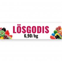 Vepa Lösgodis banderoll med design 5x1,3 meter