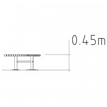 Sofiero svängd parkbänk large 90° - Fristående