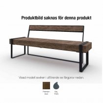 Parkbänk i premiumbrun kulör och stål i mörgrå RAL 7024 Momentum