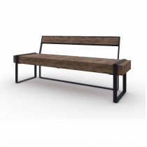 Parksoffa Momentum i premium brun kulör och svart stativ