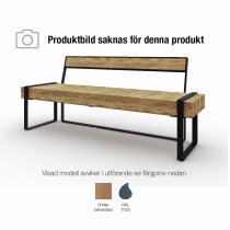 Linoljebehandlad sittbänk och ståldetaljer i RAL 7024