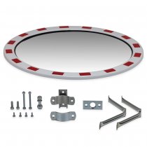Monteringsdetaljer för isfri vägspegel 80 cm diameter i rund modell