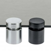 Avståndshållare i borstat stål och svart aluminium