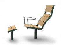 parkutrustning nifo easy solstol med fotpall