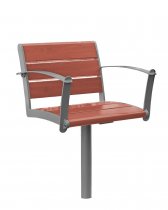 Parkbänk - Träfåtölj med armstöd