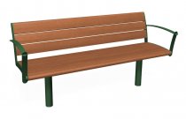 Parksoffa Nifo med armstöd - nedgjutning