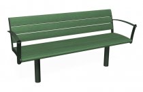 Parksoffa Nifo med armstöd - nedgjutning