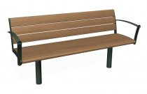 Parksoffa Nifo med armstöd - nedgjutning