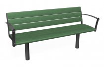 Parksoffa Nifo med armstöd - nedgjutning