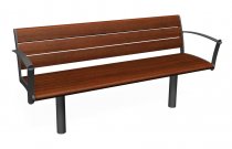 Parksoffa Nifo med armstöd - nedgjutning