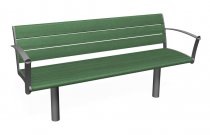 Parksoffa Nifo med armstöd - nedgjutning