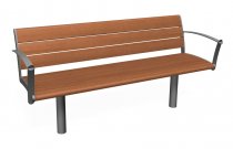 Parksoffa Nifo med armstöd - nedgjutning