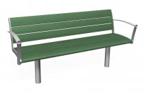 Parksoffa Nifo med armstöd - nedgjutning