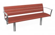 Parksoffa Nifo med armstöd - nedgjutning