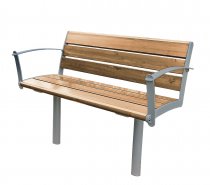 Parkbänk med armstöd - tvåsitssoffa