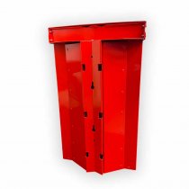 Bakstycke fästdetaljer Papperskorg Parken röd