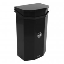 Stabil papperskorg med till för utomhusmiljöer.