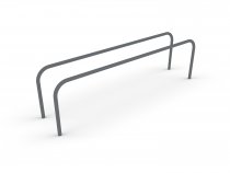 Parallellbars utegym i antracitgrå färg för calisthenics och kroppsviktsträning