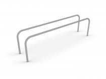 Parallellbars utegym i grå kulör för styrketräning utomhus