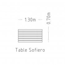 Sofiero Parkbord dimensioner
